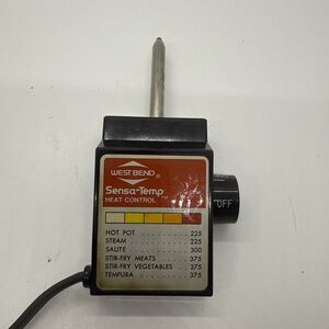 West Bend Sensa-Temp Skillet WB #1 Heat Control Probe/Cord E29583-9907